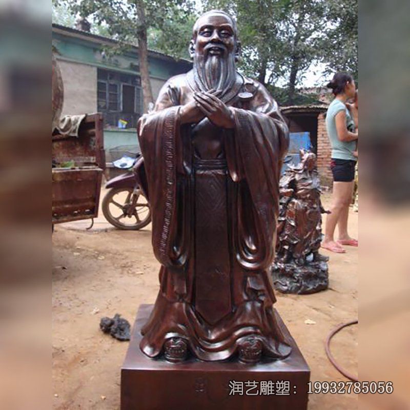 草坪孔子铜雕 草坪孔子铜雕