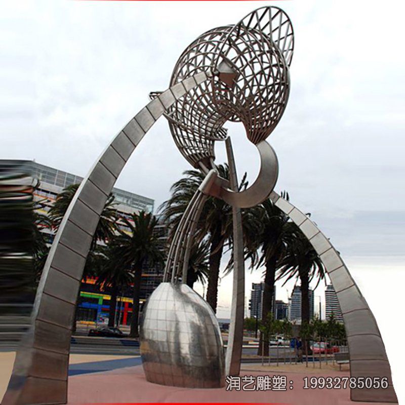 景区不锈钢拱门景观雕塑 景区不锈钢拱门景观雕塑