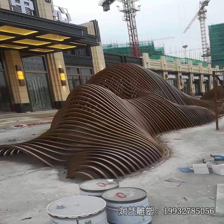 商场不锈钢假山雕塑 商场不锈钢假山雕塑