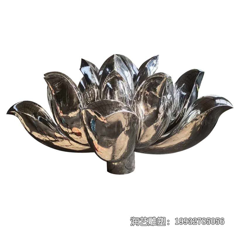 企业不锈钢荷花景观雕塑 企业不锈钢荷花景观雕塑