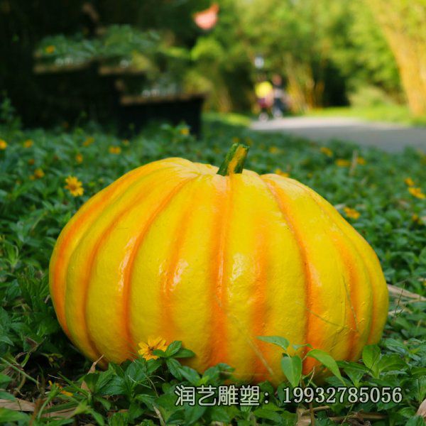 商业街玻璃钢南瓜雕塑 商业街玻璃钢南瓜雕塑