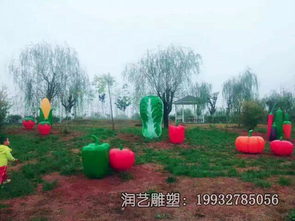 公园玻璃钢蔬菜景观雕塑 公园玻璃钢蔬菜景观雕塑