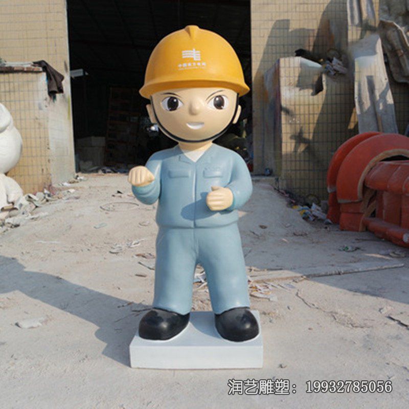 城市玻璃钢消防员卡通雕塑 城市玻璃钢消防员卡通雕塑