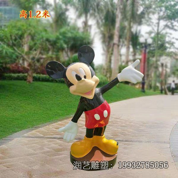 商业街玻璃钢米奇雕塑 商业街玻璃钢米奇雕塑
