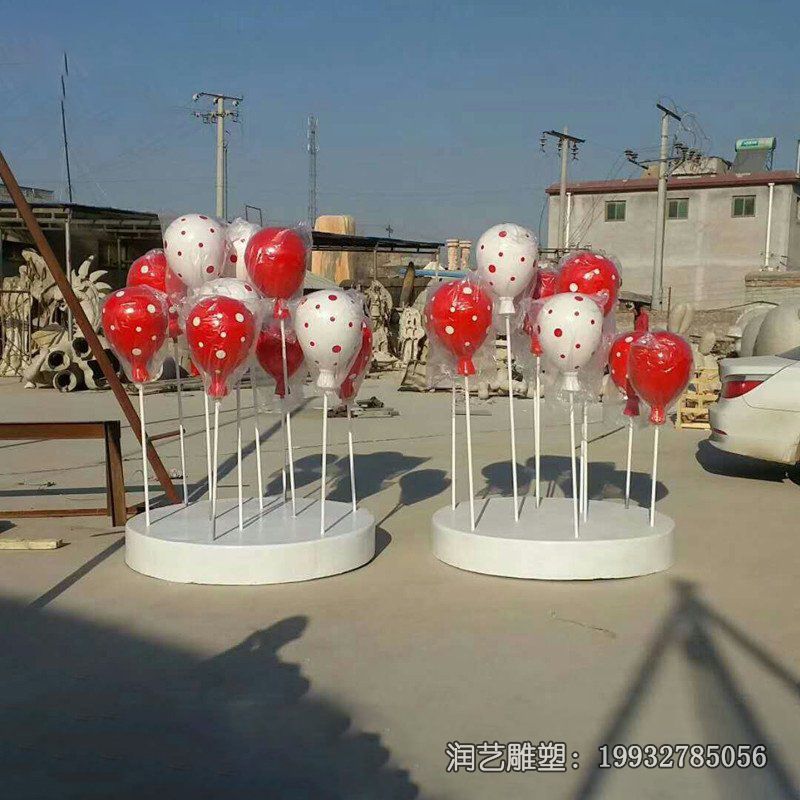 小区玻璃钢气球景观雕塑 小区玻璃钢气球景观雕塑