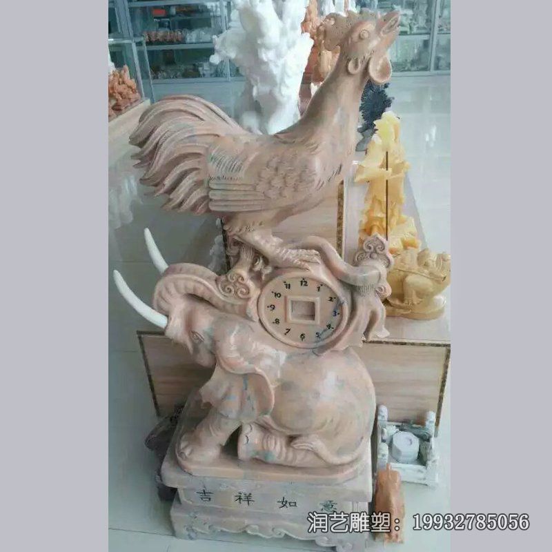 商场鸡动物石雕 商场鸡动物石雕