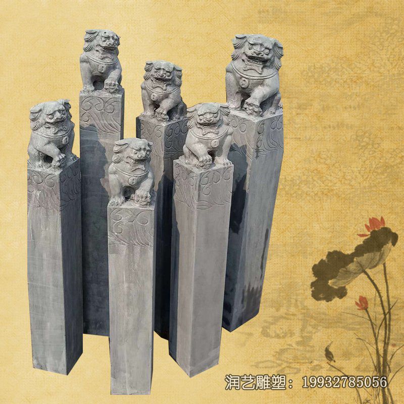 商场拴马桩景观石雕 商场拴马桩景观石雕