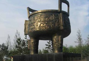 草坪鼎景观铜雕