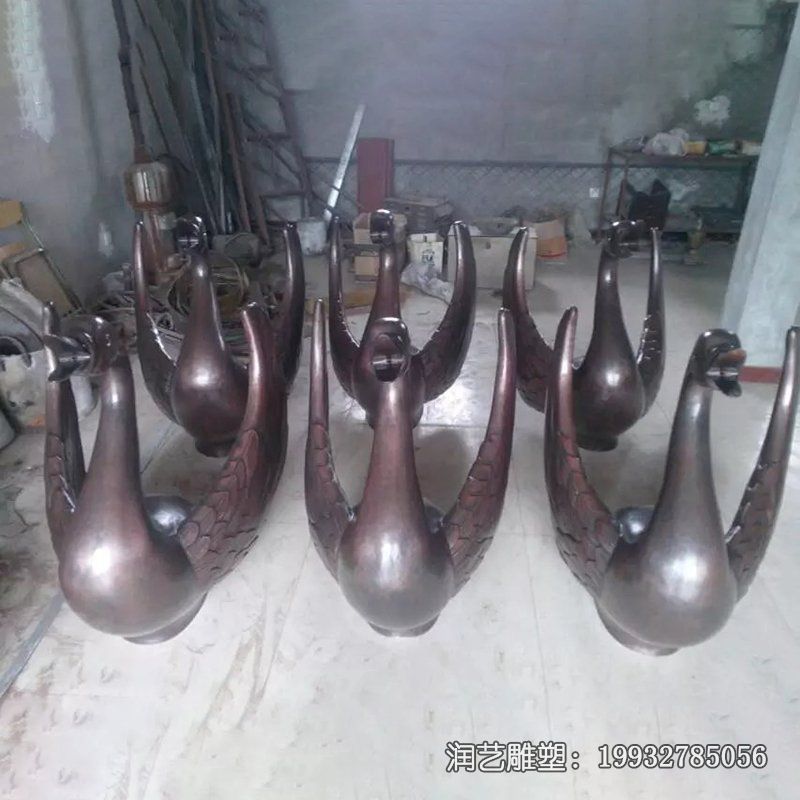 小区天鹅动物铜雕 小区天鹅动物铜雕