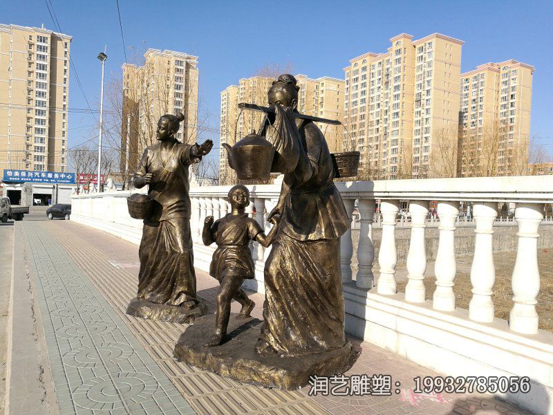医院一家人铜雕 医院一家人铜雕