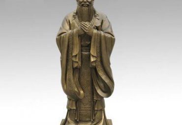 酒店孔子人物铜雕