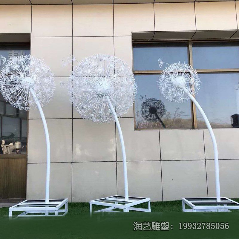 公园不锈钢蒲公英景观雕塑 公园不锈钢蒲公英景观雕塑