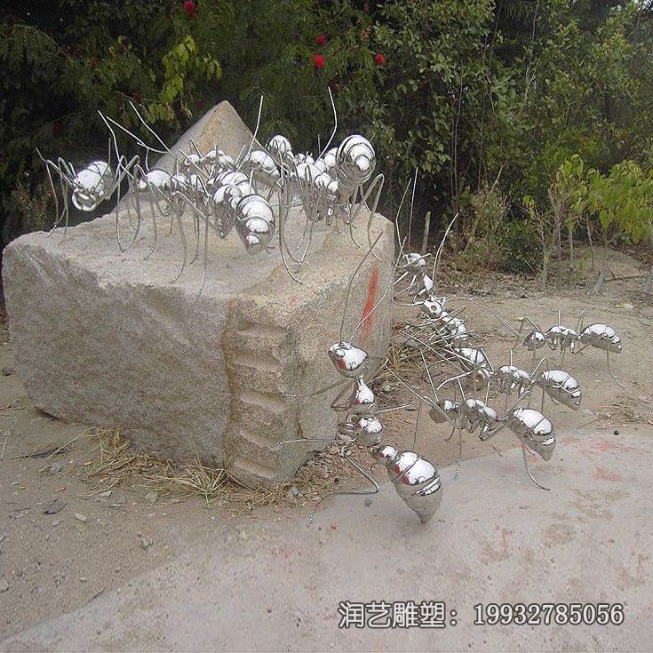 小区不锈钢蚂蚁动物雕塑 小区不锈钢蚂蚁动物雕塑