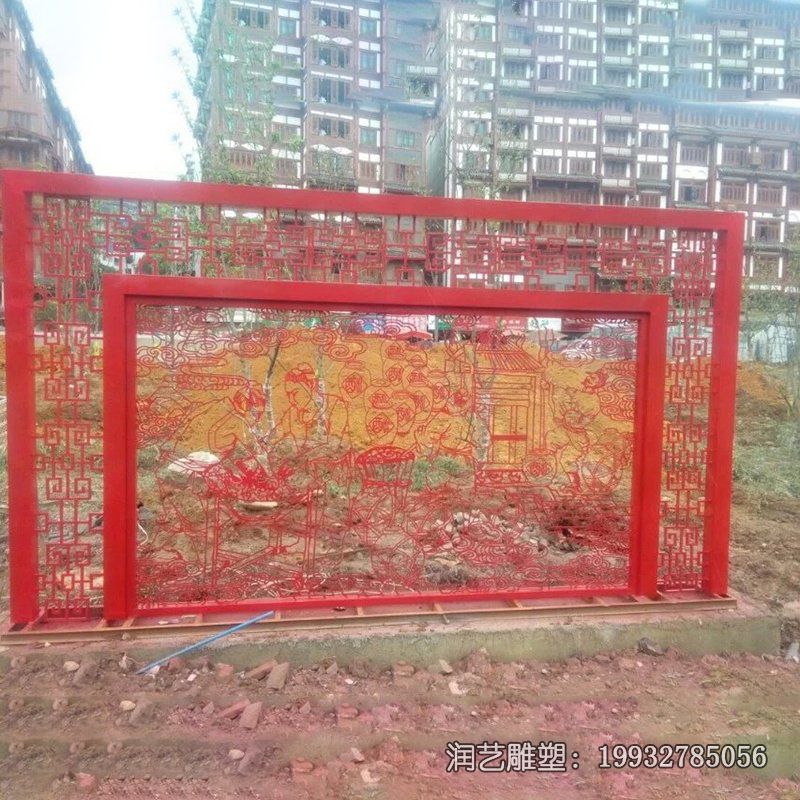 景区不锈钢剪纸景观雕塑 景区不锈钢剪纸景观雕塑