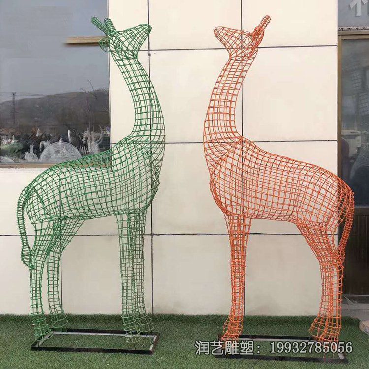 游乐场不锈钢长颈鹿雕塑 游乐场不锈钢长颈鹿雕塑