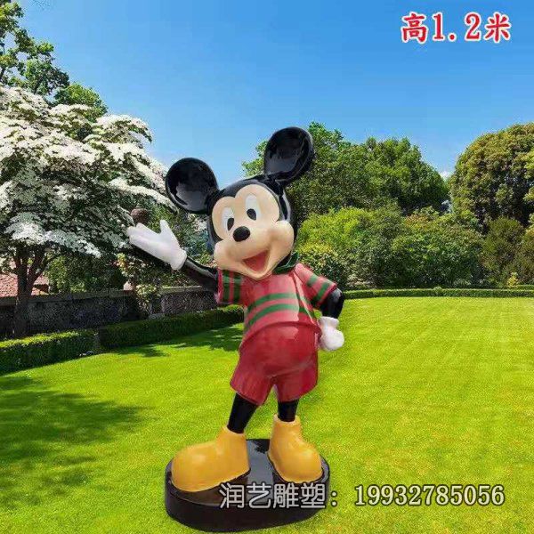 广场玻璃钢米奇雕塑 广场玻璃钢米奇雕塑