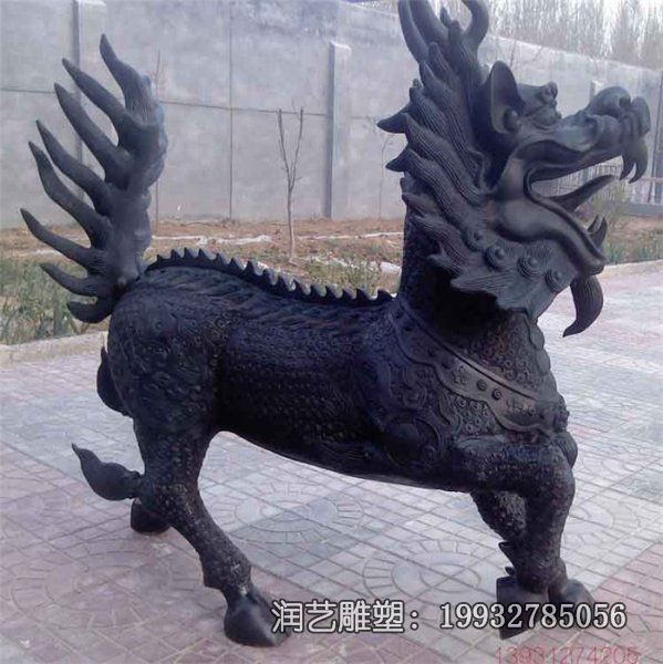 小区麒麟动物铜雕 小区麒麟动物铜雕