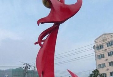 公园不锈钢旗帜雕塑