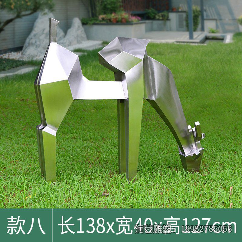 商场不锈钢鹿雕塑 商场不锈钢鹿雕塑