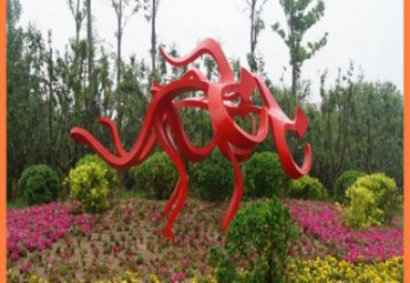 商业街不锈钢抽象人物雕塑