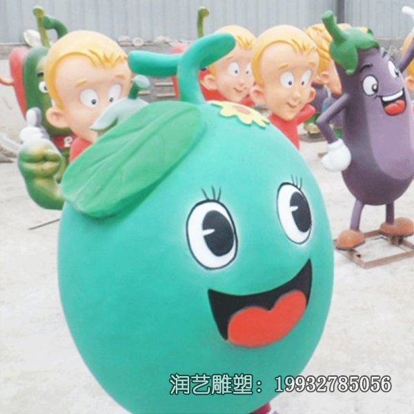 小区玻璃钢水果雕塑 小区玻璃钢水果雕塑