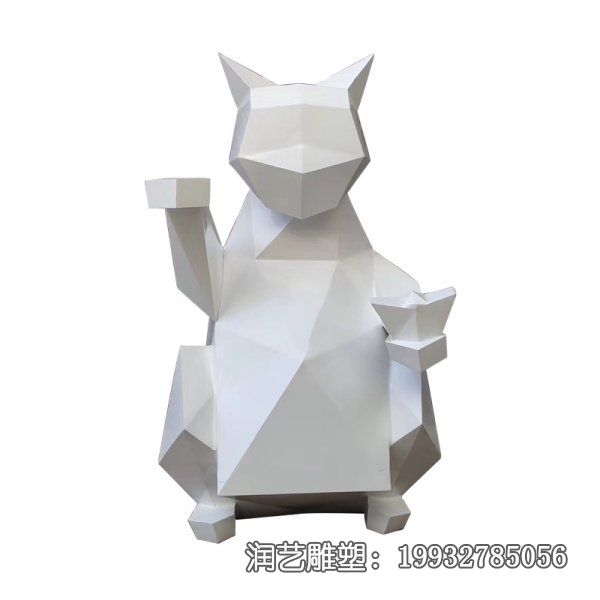 草坪玻璃钢猫雕塑 草坪玻璃钢猫雕塑