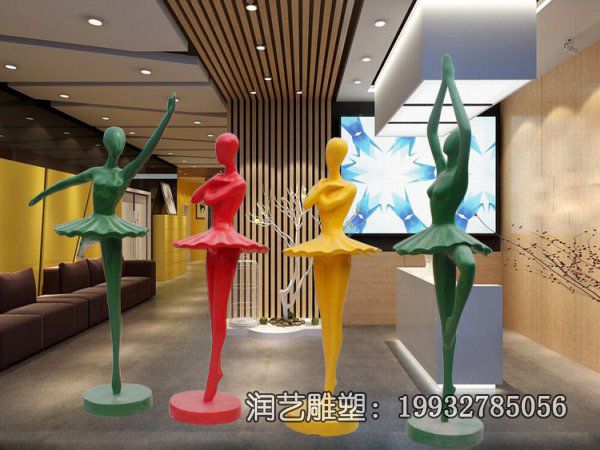 草坪玻璃钢跳舞雕塑 草坪玻璃钢跳舞雕塑