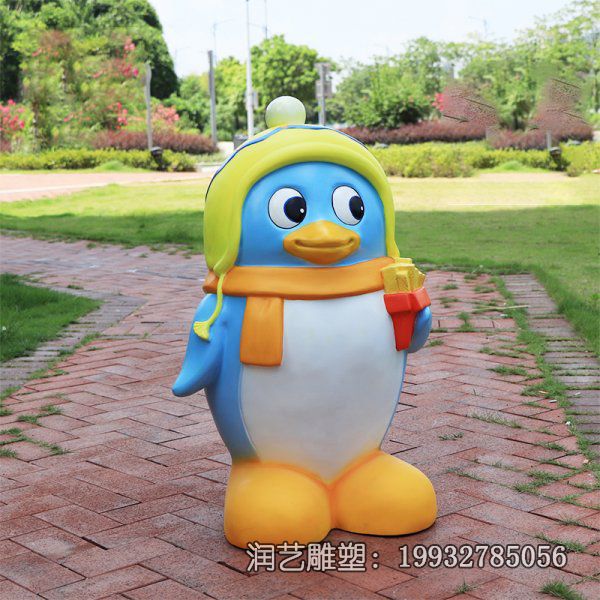 广场玻璃钢企鹅雕塑 广场玻璃钢企鹅雕塑