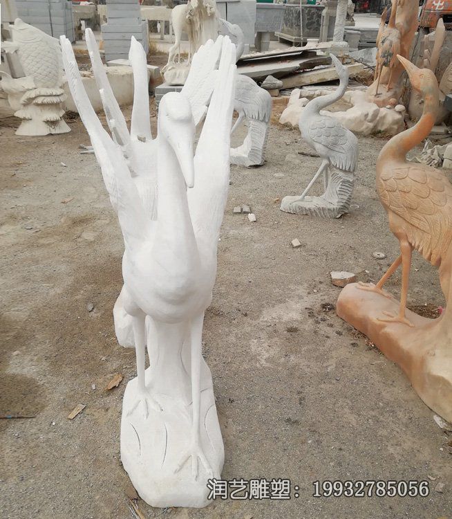 广场天鹅动物石雕 广场天鹅动物石雕