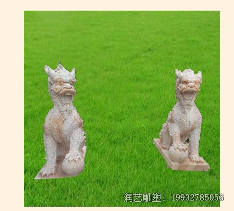 小区麒麟动物石雕 小区麒麟动物石雕