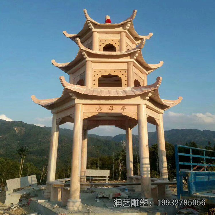 商业街凉亭景观石雕 商业街凉亭景观石雕