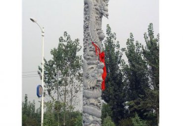 游乐场龙柱景观石雕