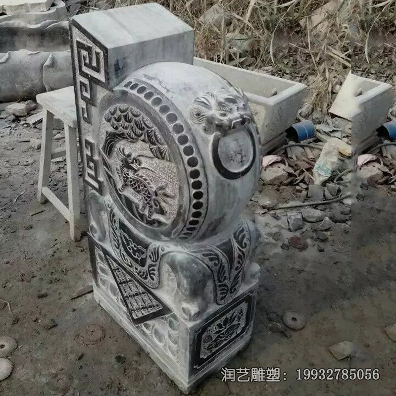 酒店抱鼓石景观石雕 酒店抱鼓石景观石雕