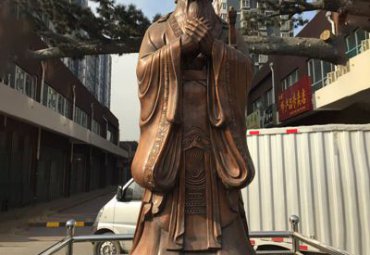 酒店老子人物铜雕