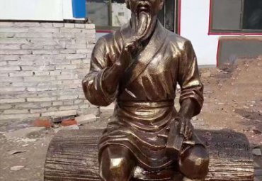 企业鲁班人物铜雕