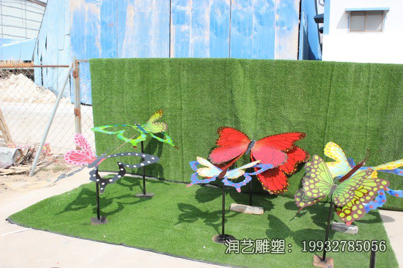 商业街不锈钢蝴蝶雕塑 商业街不锈钢蝴蝶雕塑