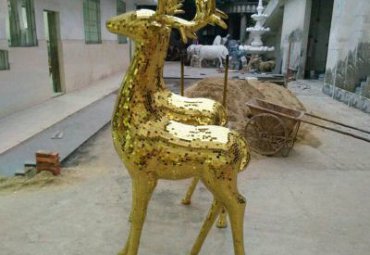 商场不锈钢鹿雕塑