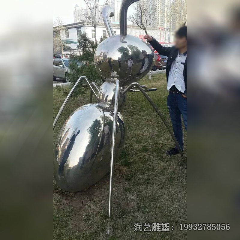 城市不锈钢蚂蚁动物雕塑 城市不锈钢蚂蚁动物雕塑