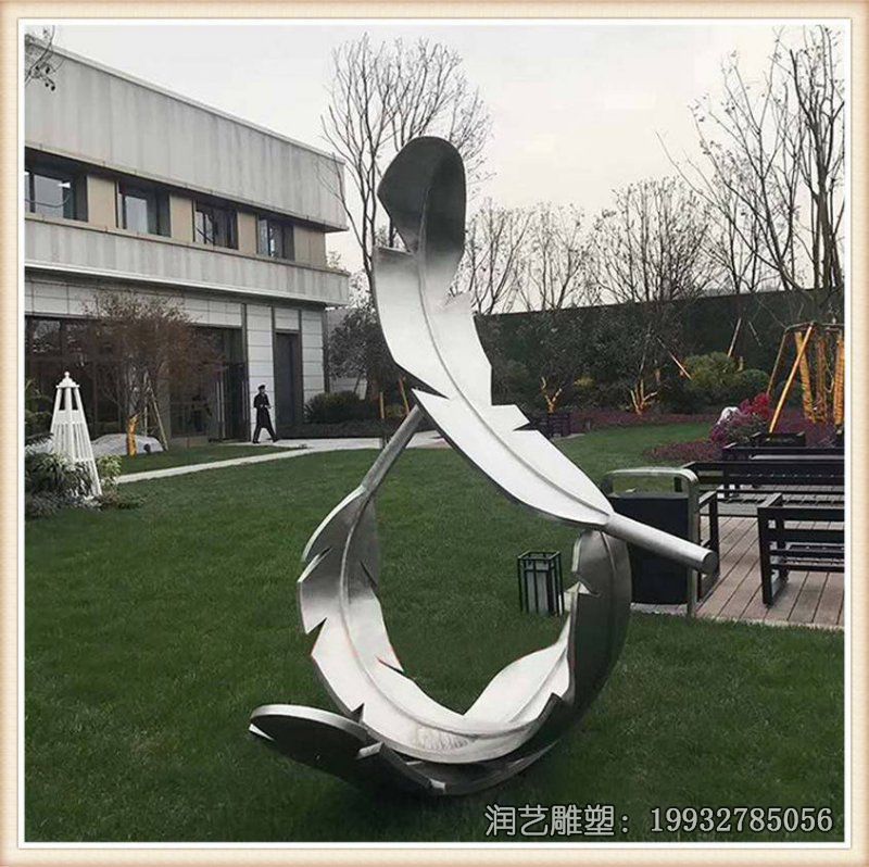 城市不锈钢羽毛景观雕塑 城市不锈钢羽毛景观雕塑