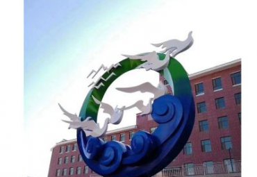 商业街不锈钢鸽子雕塑