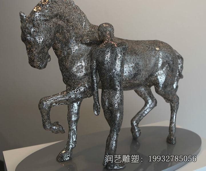 企业不锈钢马动物雕塑 企业不锈钢马动物雕塑