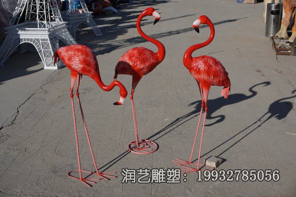 商场玻璃钢火烈鸟雕塑 商场玻璃钢火烈鸟雕塑