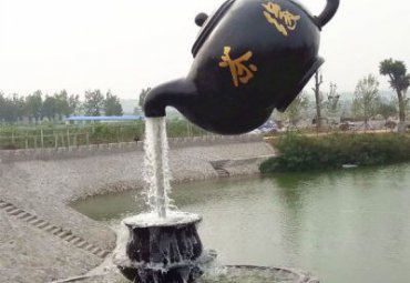 城市玻璃钢茶壶景观雕塑