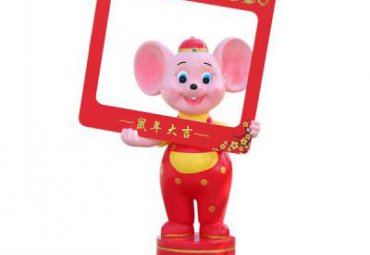 公园玻璃钢老鼠卡通雕塑