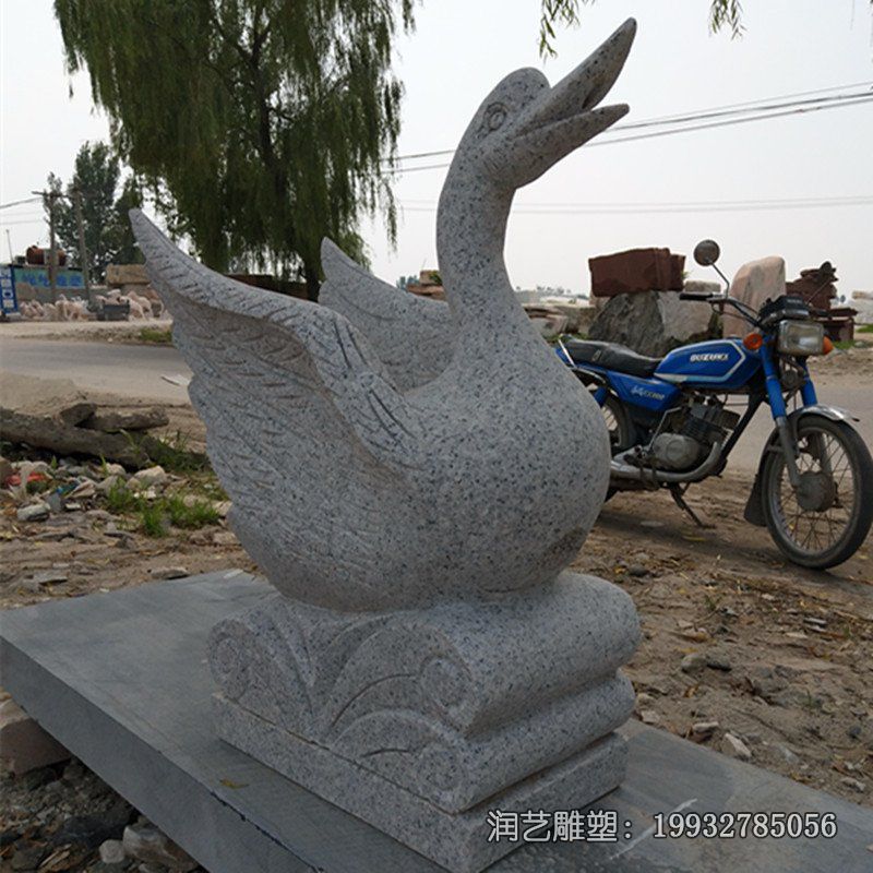 商场天鹅动物石雕 商场天鹅动物石雕