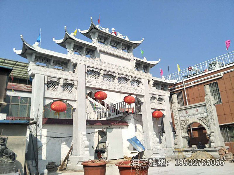 广场牌坊景观石雕 广场牌坊景观石雕