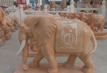 公园大象动物石雕