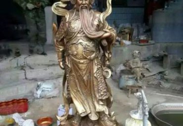 景区关公人物铜雕
