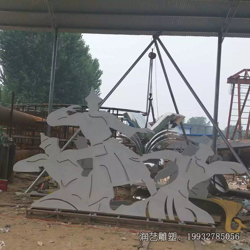 学校不锈钢跳舞人物雕塑 学校不锈钢跳舞人物雕塑