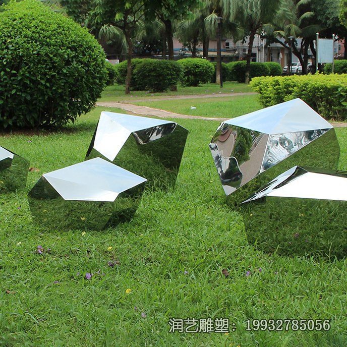 医院不锈钢石头雕塑 医院不锈钢石头雕塑